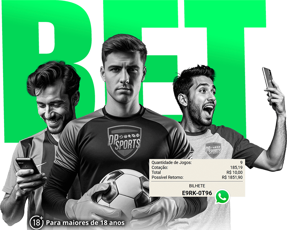 Jogadores de futebol apostando e comemorando ganhos